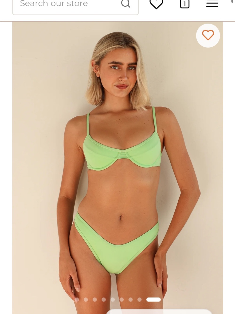 Dippin' Daisy's NWT Neon Green Underwire Bikini Set